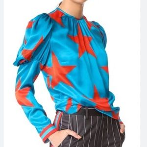 MSGM star print silk blouse. Size 40/ small, worn once